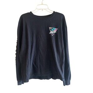 Surf Style T-Shirt Womens XL Black Long Sleeve Endless Summer Graphic
